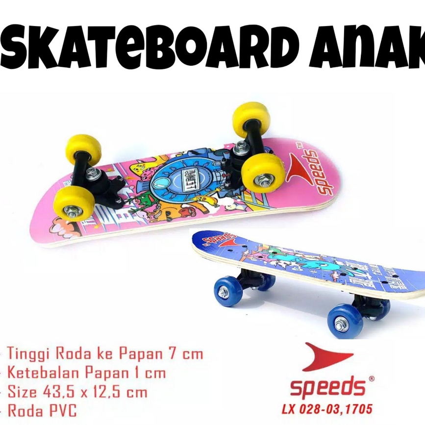 Mainan Skateboard Small Full Set Anak2 Kids Kayu Canada Papan Roda PVC