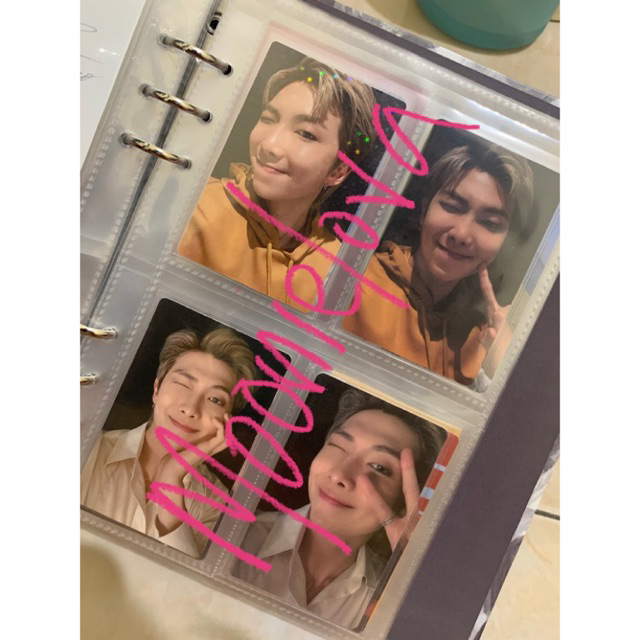 wts photocard namjoon lucky draw be deluxe soundwave,m2u,japan fc,universal