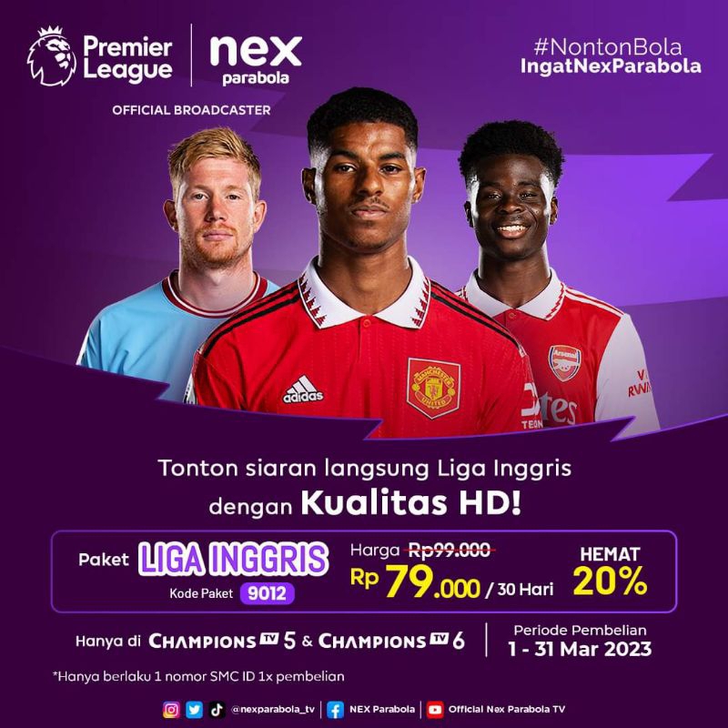 Paket Receiver TV Nex Parabola Matrix Liga Inggris