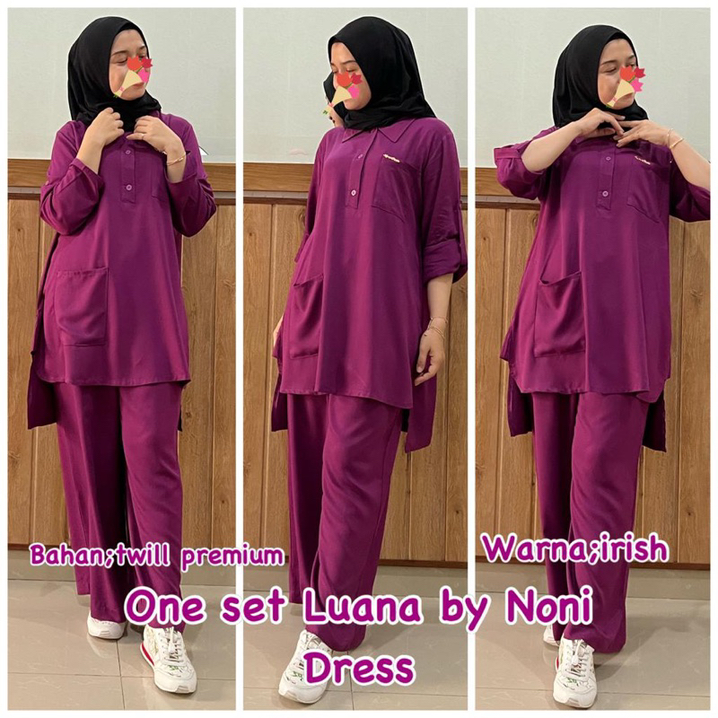 Daster Arab NONI LUANA One Set Kulot Premium Twill