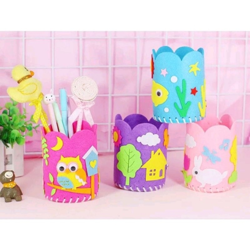 

Mainan Edukasi Anak DIY Tempat Pensil Flanel / Pencil Case Holder
