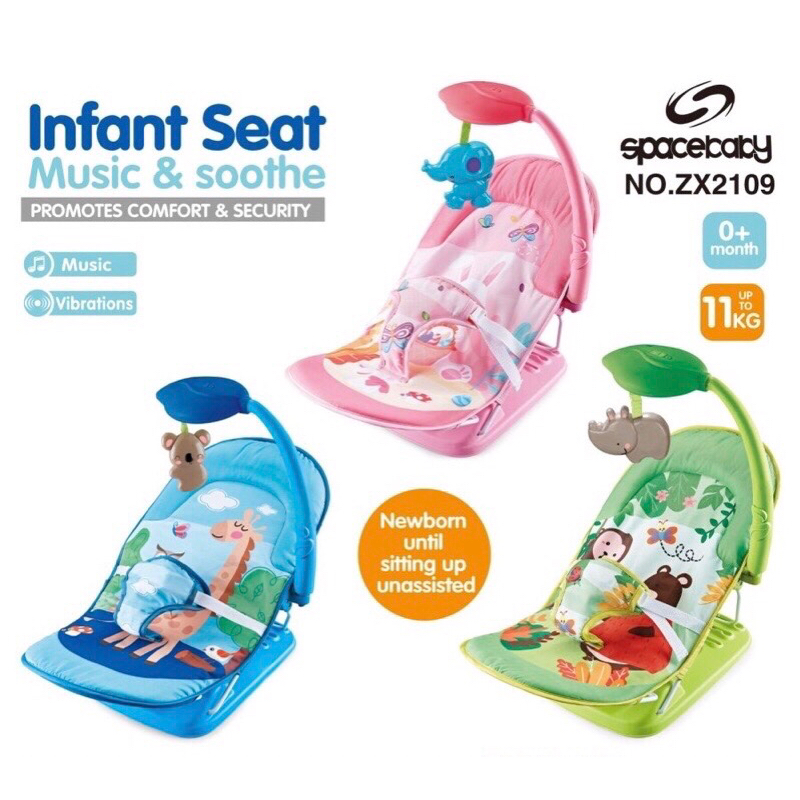 SPACEBABY INFANT SEAT/Kursi Santai Bayi/ Space baby infant seat Music &amp; Soothe