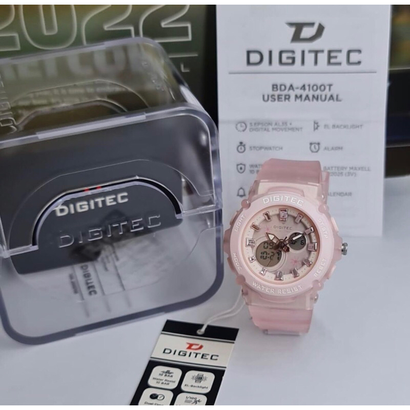 Jam tangan digitec double time water resistain