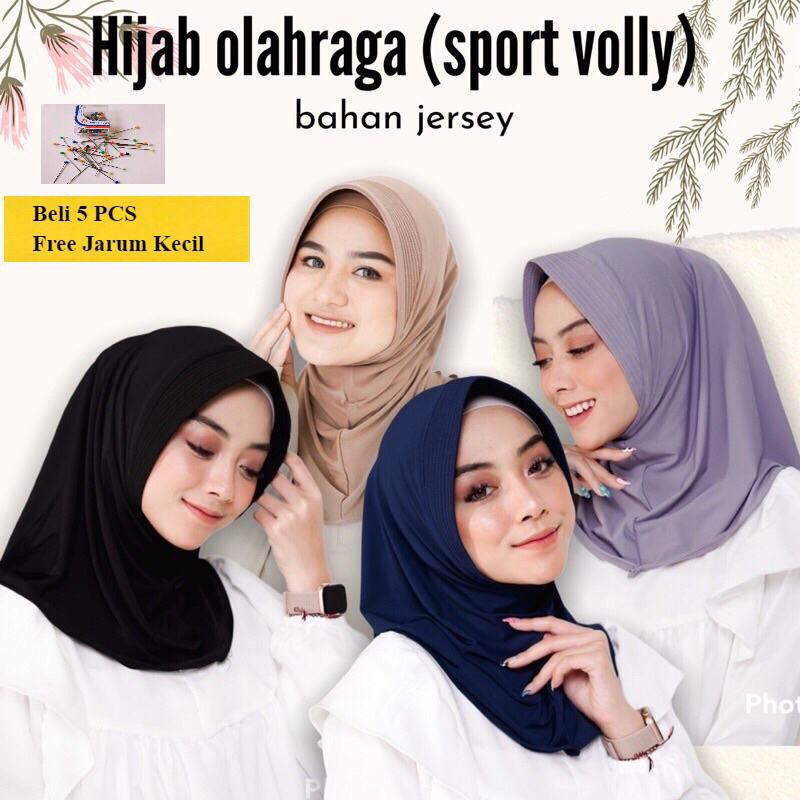 [ily] Jilbab olahraga  Jilbab Sport Adem  Hijab sport  bergo sport  hijab instan sporty Ready Makass