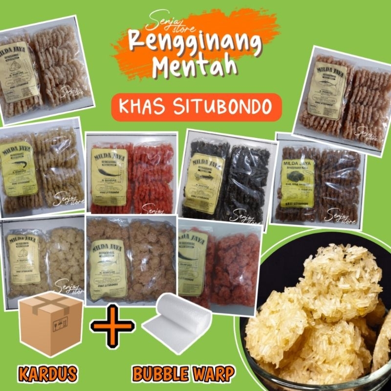 

Rengginang Mentah Terasi, Bawang, Udang, Balado, Cumi - Situbondo "MILDA JAYA" TANPA JEMUR