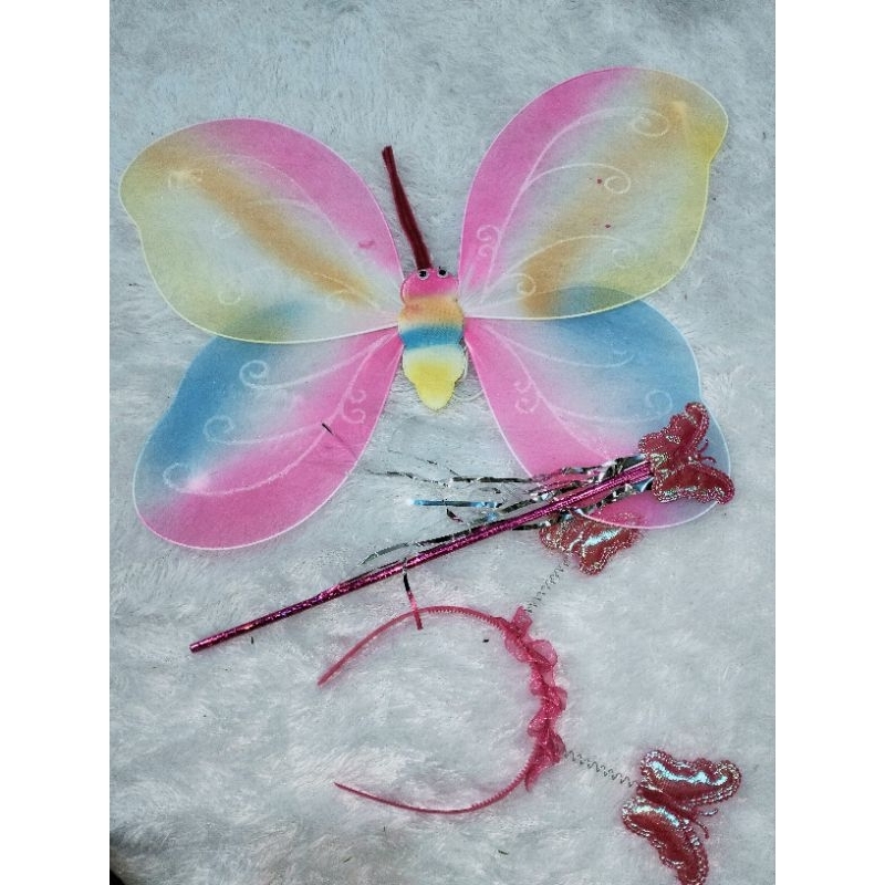 Sayap peri set / sayap kupu2 / sayap rainbow cantik uk 40x47