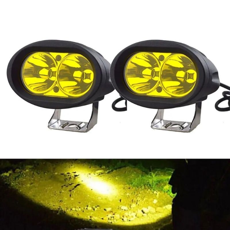 Lampu Tembak OWL 2 Mata Cree Housing Alumunium Cahaya Kuning 3 Mode R239