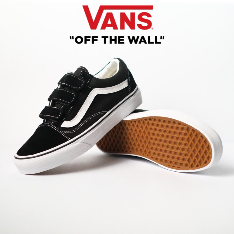 Vans Old Skool Velcro Classic Black White Original