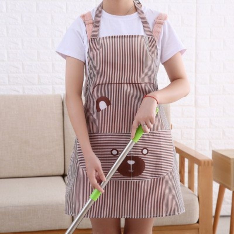 CELEMEK DAPUR PELINDUNG PAKAIAN UNTUK MEMASAK BAHAN APRON ANTI AIR MURAH KUAT LUCU IMPORT