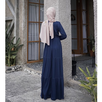 HANNA DRESS SIZE M,L,XL TERBARU BAHAN RAYON TWILL PREMIUM PAKAIAN GAMIS LEBARAN TERLARIS MUSLIM WANITA BY ZENIC ID BISA COD