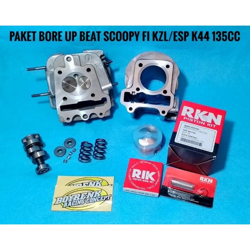 PAKET BORE UP BEAT SCOOPY FI KZL/BEAT SCOOPY ESP K44 135CC