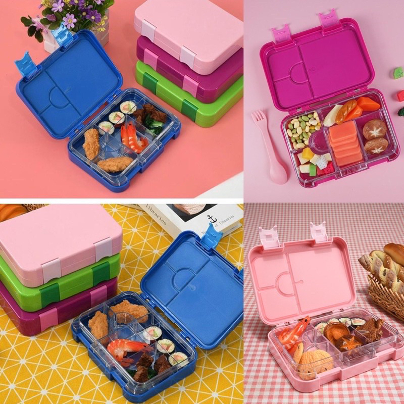 TRITAN LUNCH BOX BPA FREE CONVERTIBLE BENTO BOXES KOTAK MAKAN ANAK BAHAN AMAN