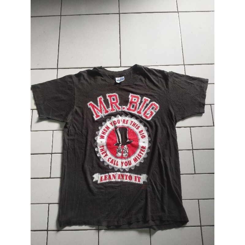 kaos band MR.BIG vintage world tour 1991 tag hanes
