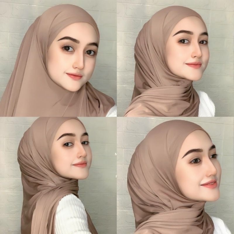 Hijab Pasmina Instan Oval Jersey Jilbab Pashmina Curve