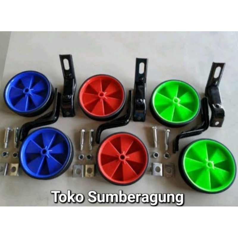 Roda samping sepeda anak2 ukuran 12-san Roda bantu sepeda anak2 ukuran 12" Training wheel Roda belaj