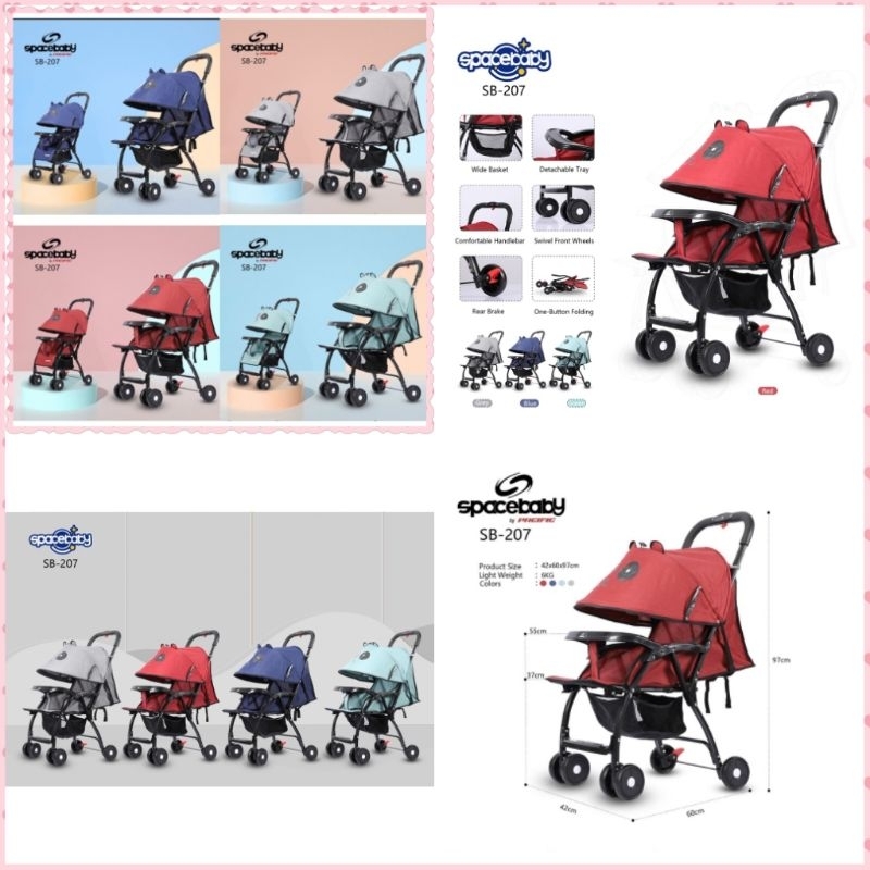 STROLLER SPACEBABY SB 207/SB 204 KERETA DORONG BAYI SPACE BABY/KERETA DORONG MURAH SPACEBABY