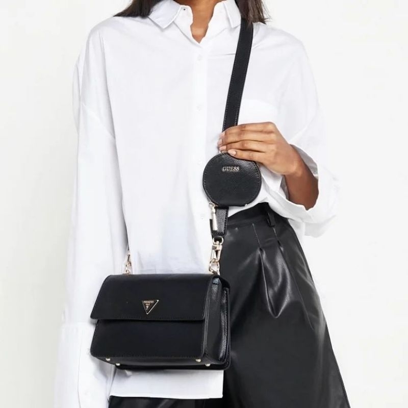 GUESSS Alexie Flap Over Crossbody Bag