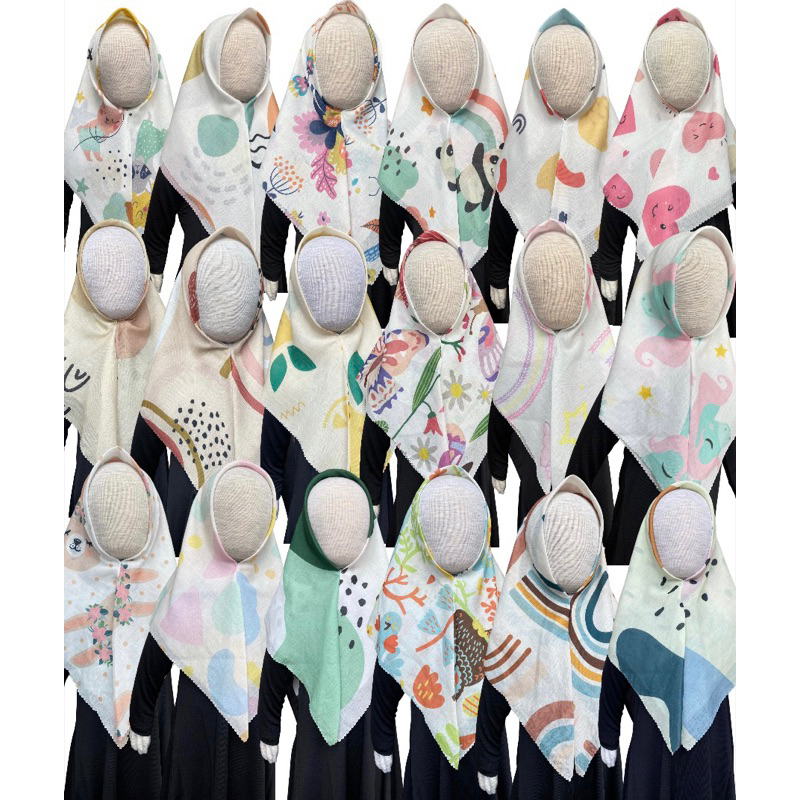 VOAL PRINTING INSTANT ANAK MOTIF KARAKTER LUCU PART ll