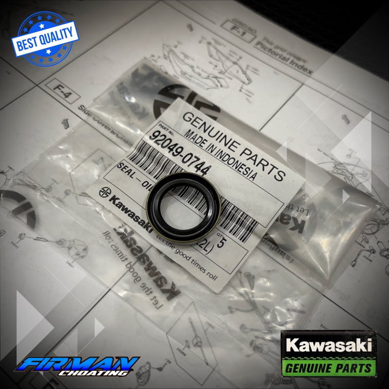 KARET SEAL SELAHAN KICK STARTER NINJA R RR SS ORIGINAL KAWASAKI 92049-0744