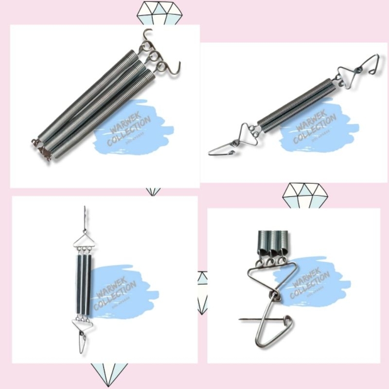 Per Ayunan Bayi pegas 3 Besi Crhome