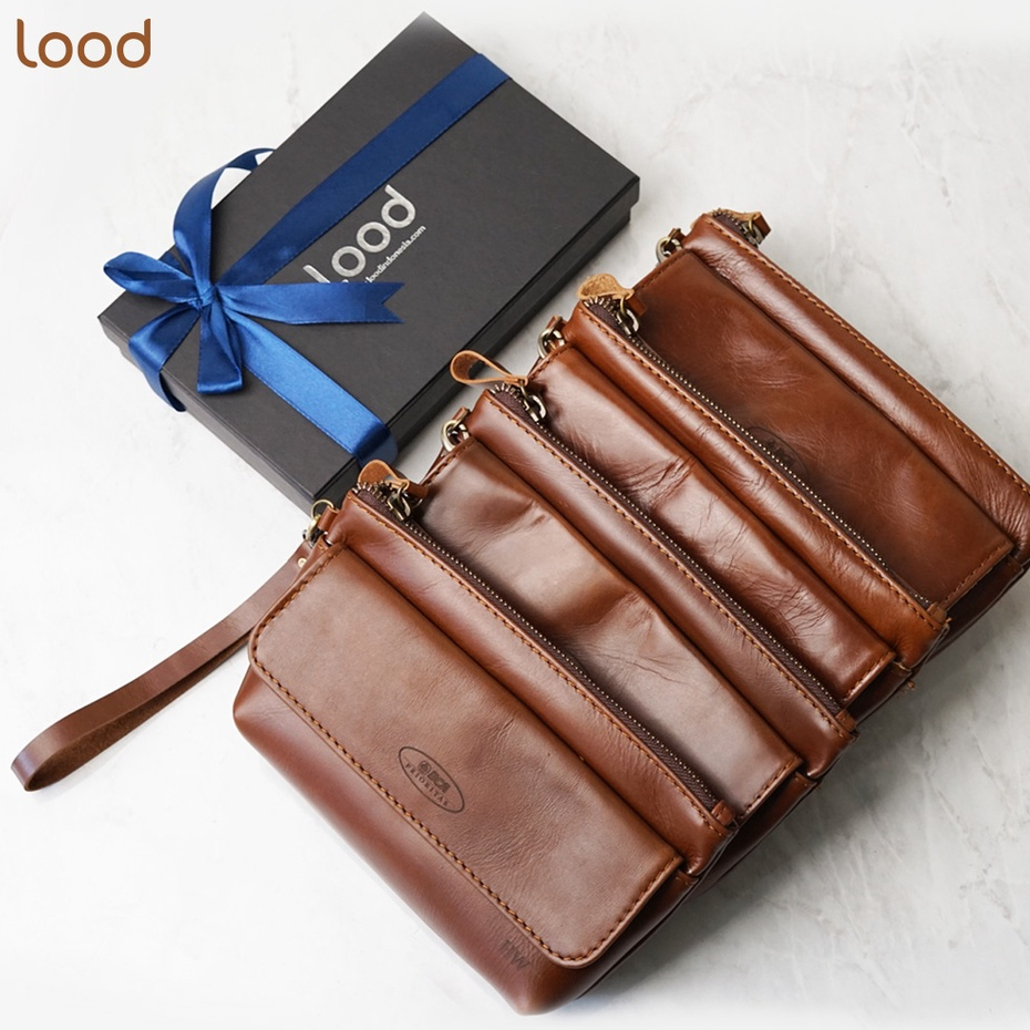 DOMPET CLUTCH POUCH UNISEX PRIA WANITA KULIT ASLI ORIGINAL 100% - CLUTCH KULIT MORAN - GRATIS UKIR NAMA