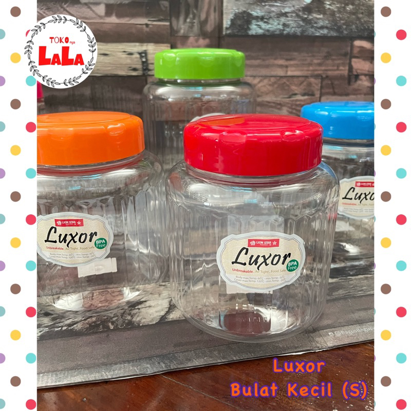 ‼️ObRaL‼️ Toples Lebaran / Toples Plastik Lionstar Luxor Bulat Kecil (S) 1150ml Tebal Tutup Putar Ra