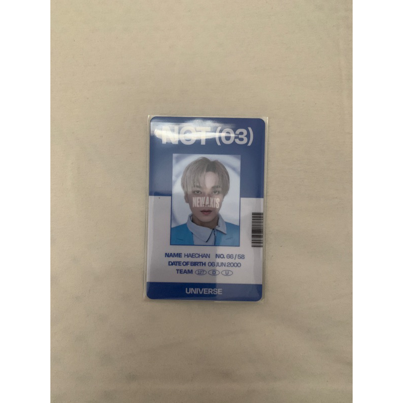Photocard Lee Haechan NCT Universe Photocard OFFICIAL