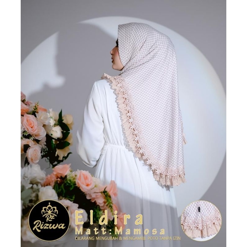 (Rizwa Hijab) ELDIRA •jilbab instan jersey mamosa•hijab instan rempel