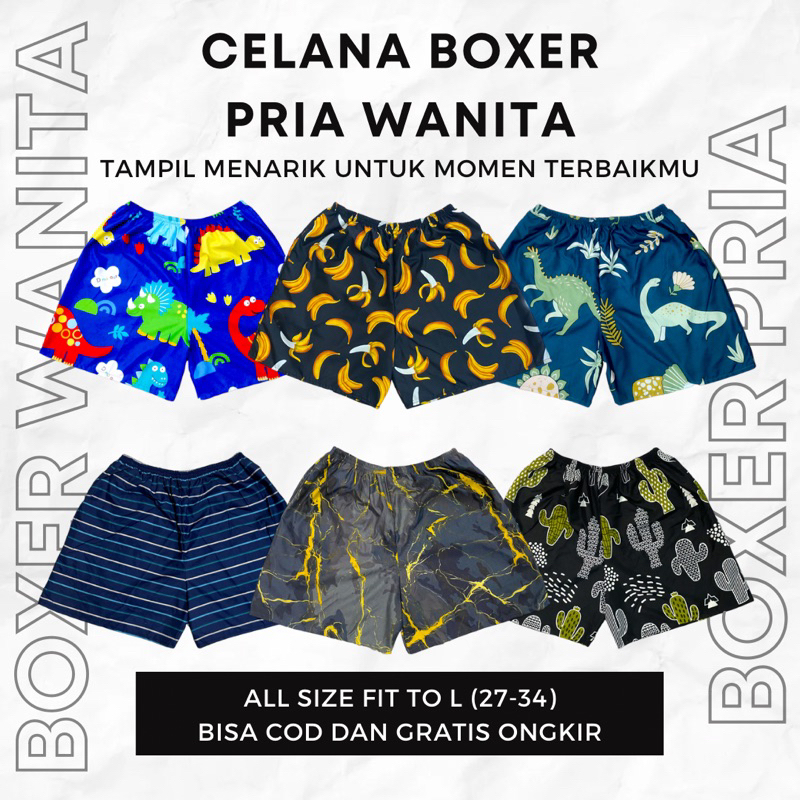 JEFFORD Boxer Motif Best Seller 04 | Celana Pendek Pria wanita | Boxer Distro | Celana Pendek | Celana Olahraga | Celana Renang