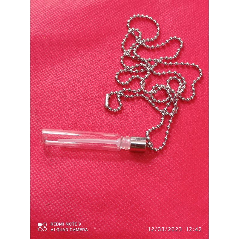 [COD] Liontin tabung minyak botol kaca 2 ml