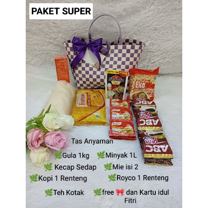 

(Ready stok)Paket Super hampers Lebaran/ Parsel Sembako Murah/sovenir lebaran