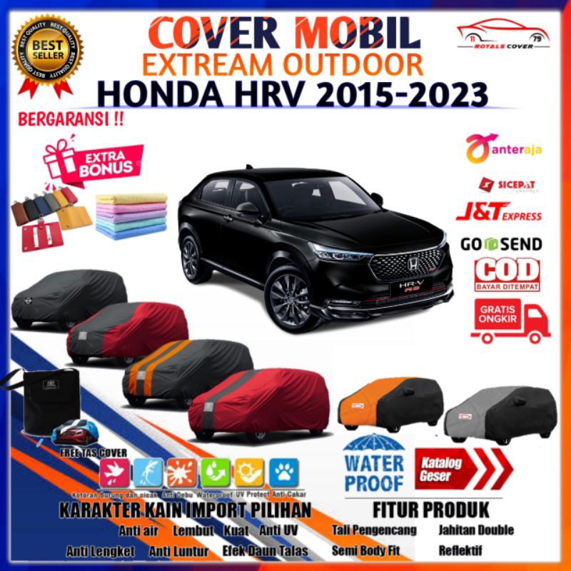 Body Car Cover Sarung Mobil Honda HRV 2015, 2016, 2017, 2018, 2019, 2020, 2021 / Tutup Penutup Mantel Selimut Mantol Jas Pelindung Kerodong Krudung Klambu Terpal Kerudung Slimut Kelambu Krodong Tutupan Tudung Waterproof Outdoor Anti Air