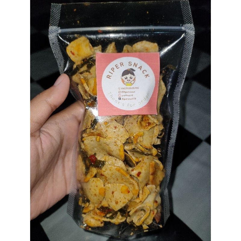 

Basreng daun jeruk gurih pedas tipis