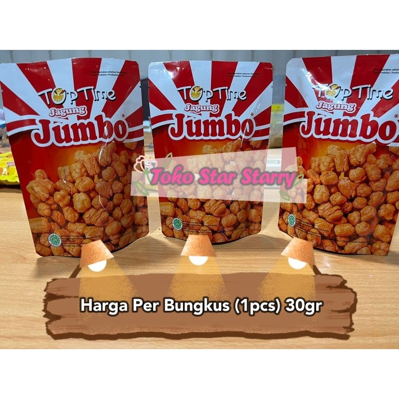 

[Per Bungkus] top time jagung jumbo 30gr snack viral halal MUI