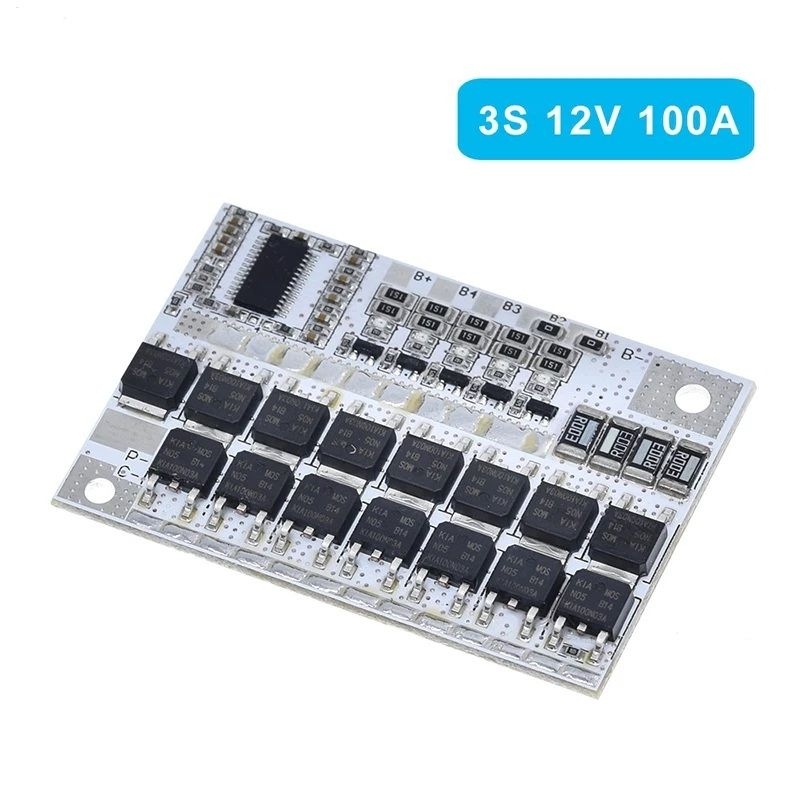 BMS 3S 100A 12.6V balance lithium battery 3.7V protection over charge