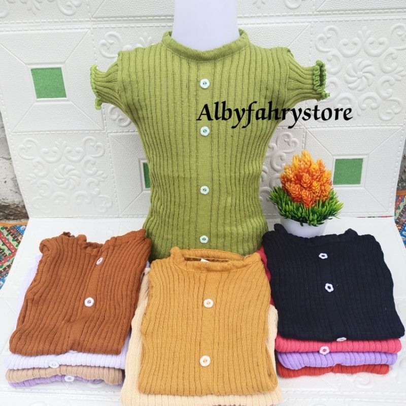 COD GROSIR Baju rajut kriwil anak perempuan tangan pendek usia 2-5 tahun/Atasan anak perempuan/Baju 