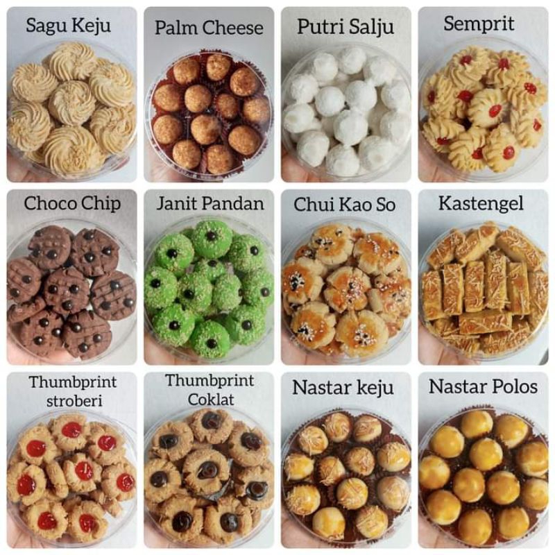 

kue kering, nastar, putri salju, kastengel, Thamrin 100rb 4 Toples kue