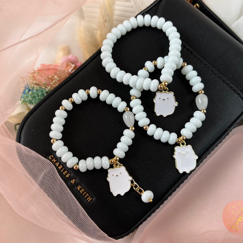 Bracelet Gelang Batu Putih Gaya Korea Untuk Fashion Wanita