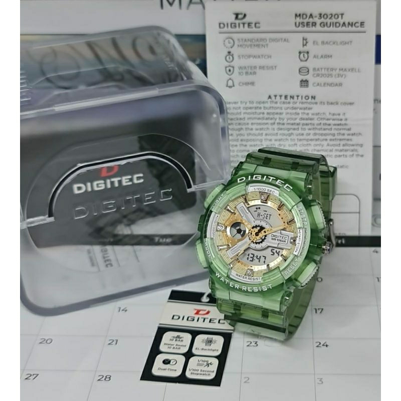 DIGITEC 3020 ORIGINAL JAM TANGAN PRIA DUALTIME BISA COD