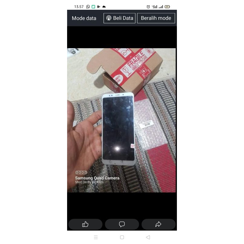 LCD xiaomi redmi 5 plus original copotan mulus no minus
