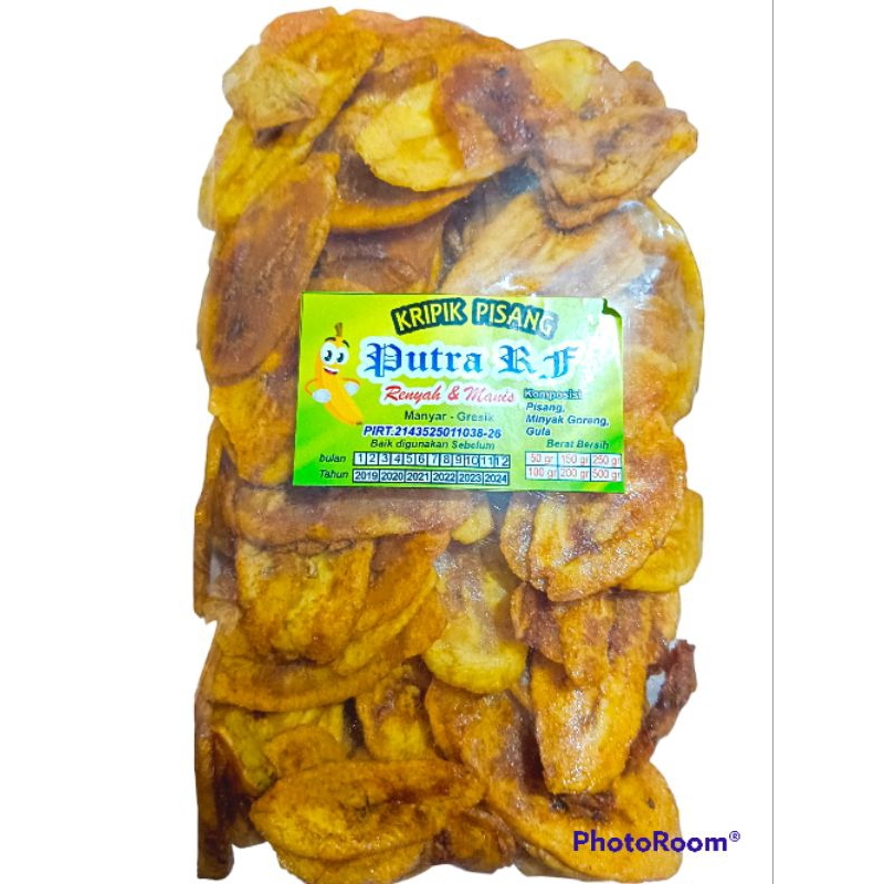 

camilan keripik pisang manisa renyah enak berat kurleb 500r halal