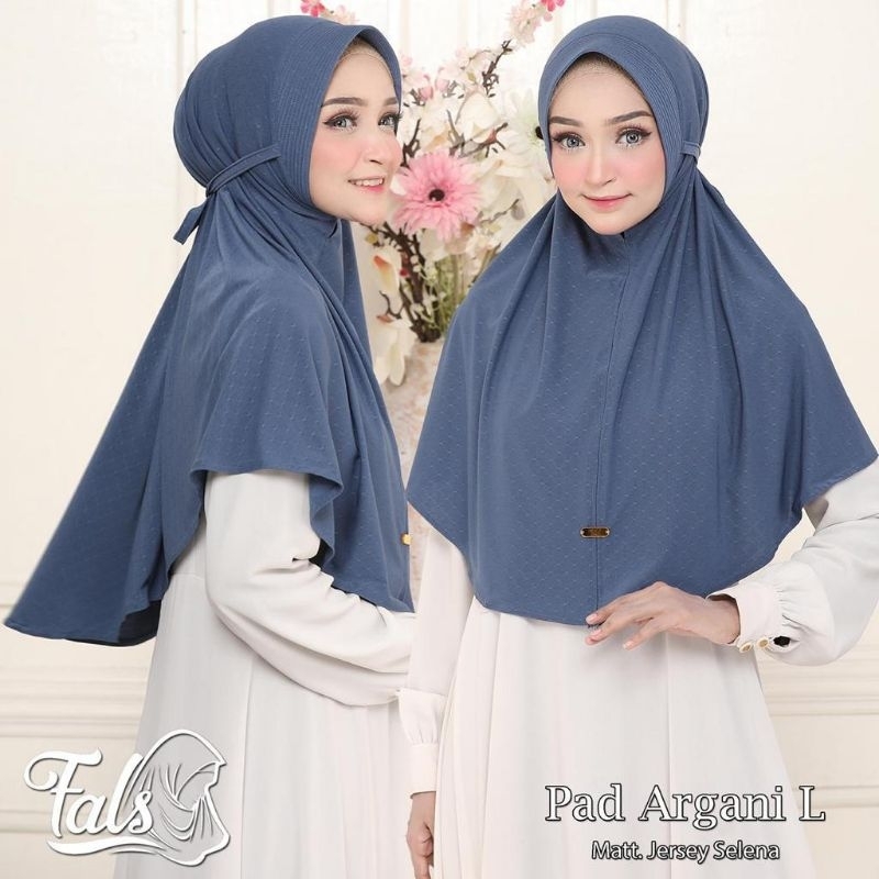 [ Ori Fals ] PAD ARGANI L ••hijab instan pet tali••hijab Jersey seeleenaa