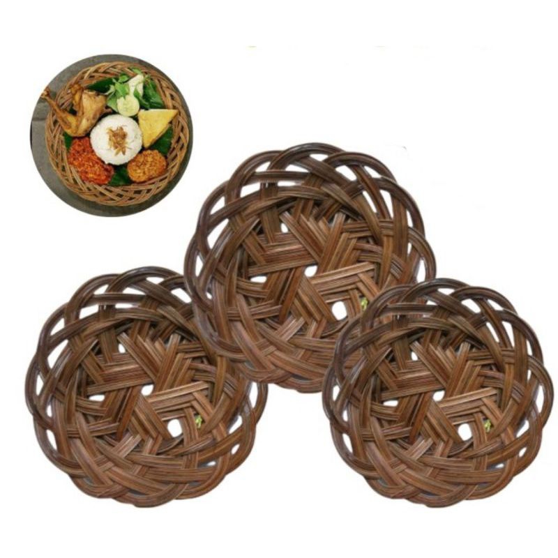 Piring Rotan Lidi Piring Lidi Piring Anyaman Piring Lidi Piring Tradisional