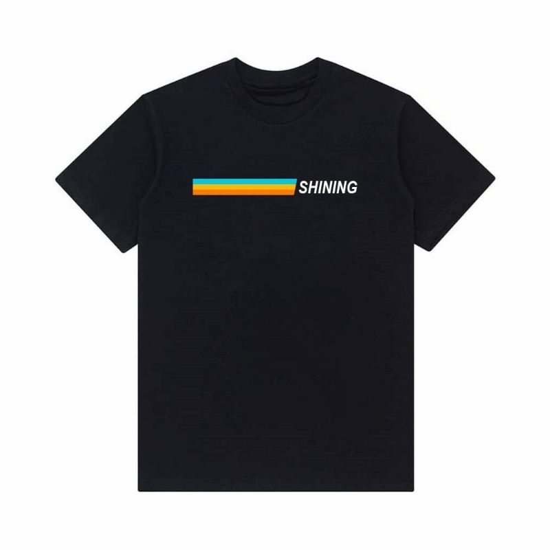 Kaos tshirt shining bright /kaos distro pria wanita Bahan combed30s
