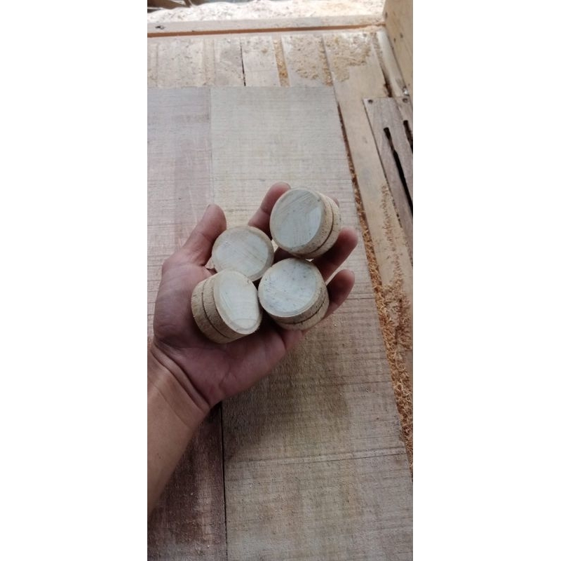 Roda kayu Mobil mainan