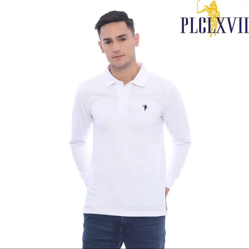 KAOS POLO PLCLXVII - Kaos polo ORI  -Polo shirt -Lengan panjang Logo Kecil 1005
