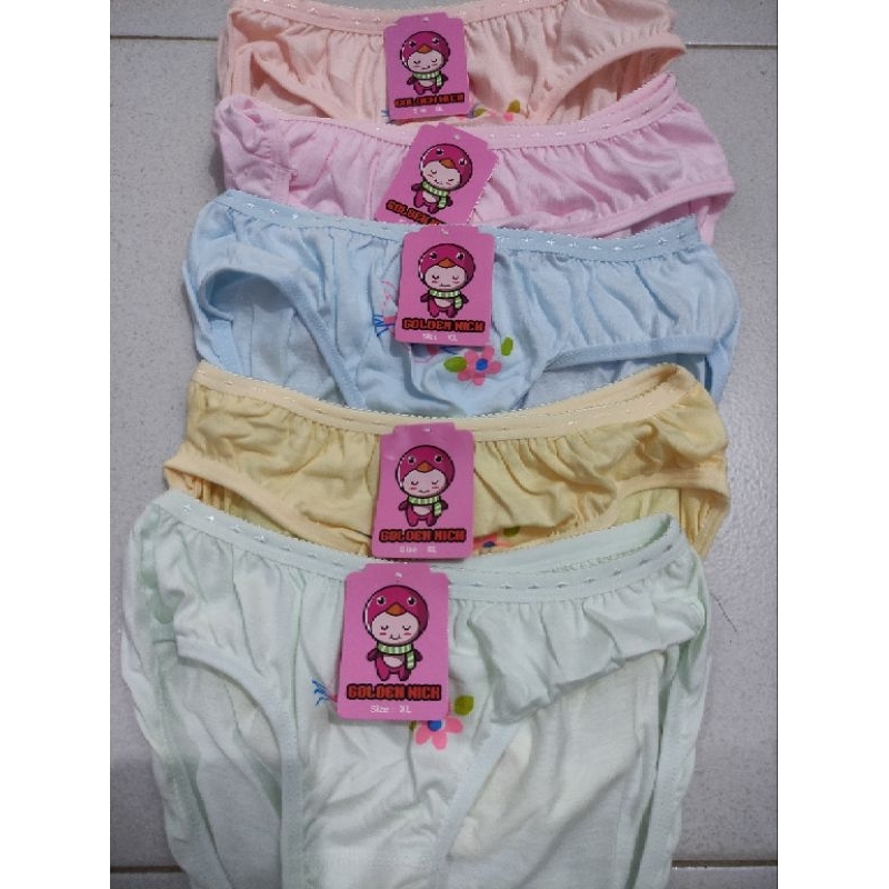 [ 1 Pcs ] CD / Celana Dalam Golden Nick anak Wanita | Warna Muda