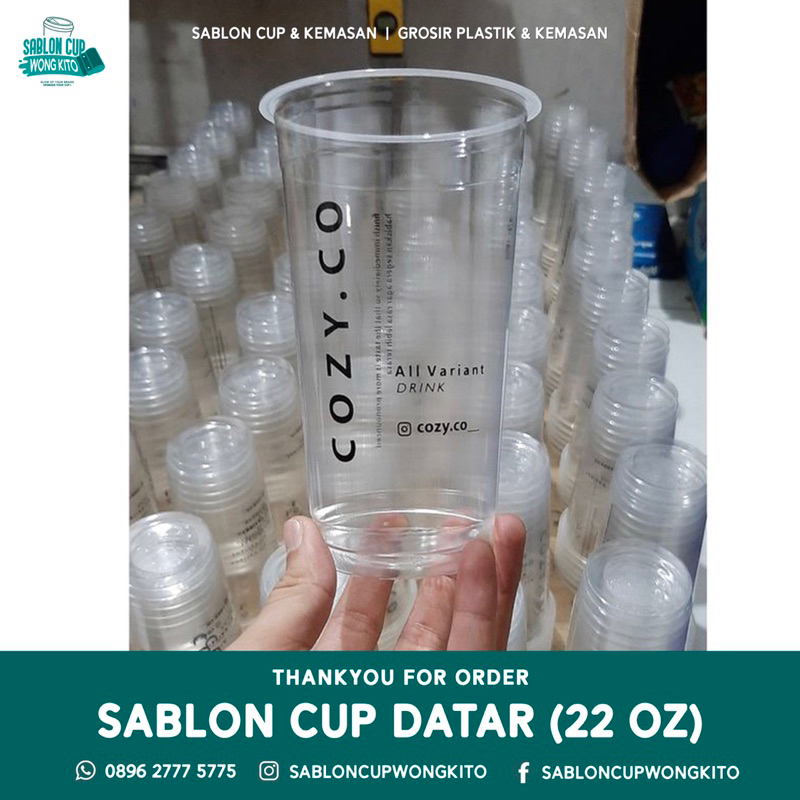 Jual Sablon Cup Datar Oval Custom Cup Cup Printing Cup Plastik Polos Oz Oz Oz