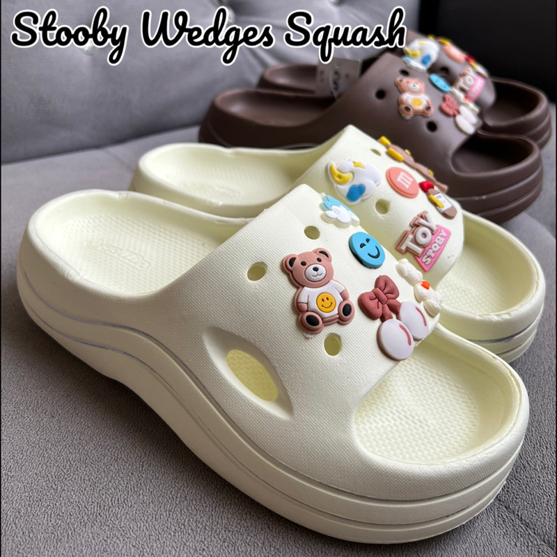 (Size 36-41) SANDAL WEDGES IMPORT MOTIF CERRY STOBBY