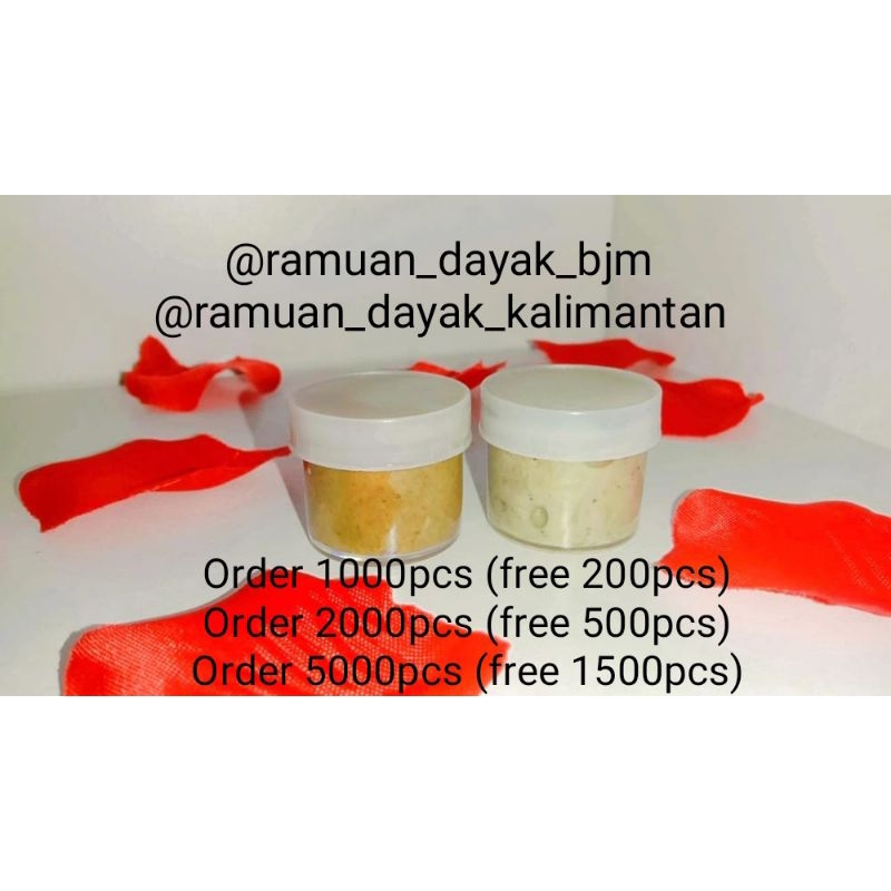 serbuk dayak perawan/perapat miss v/body care oles